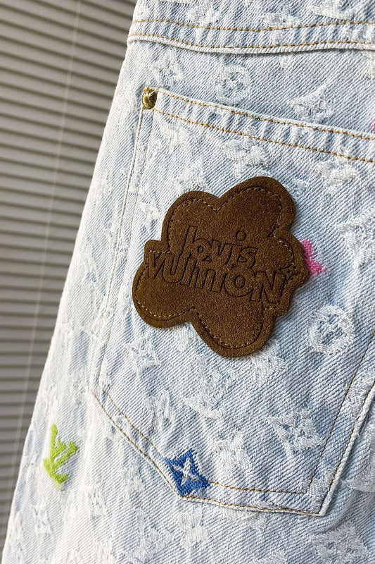Louis Vuitton X Tyler the Creator Monogram Denim Jacket & Jeans Set
