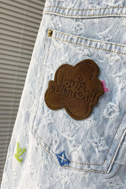 Louis Vuitton X Tyler the Creator Monogram Denim Jacket & Jeans Set