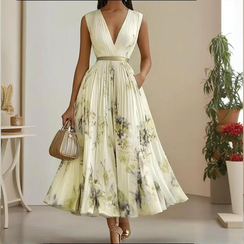 Flowy Ruffle Hem Summer Beach Dress