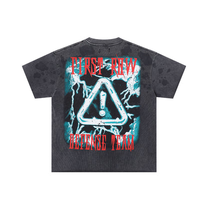 FIRST ROW Warning Not So Quiet Wolf Cropped Tee