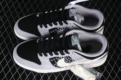 Monochrome Graphic Low-Top Street Sneakers