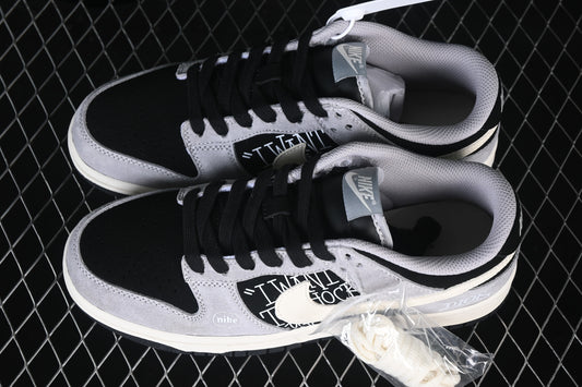 Monochrome Graphic Low-Top Street Sneakers