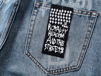 All-Over Graphic Print Denim Jeans
