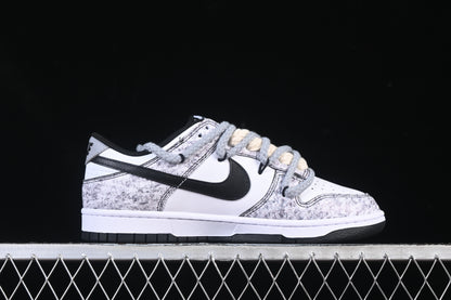 Distressed Monochrome Low-Top Street Sneakers SD duck