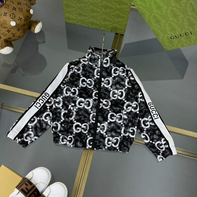 Gucci Kids Tracksuit Set (Black & White GG Monogram)