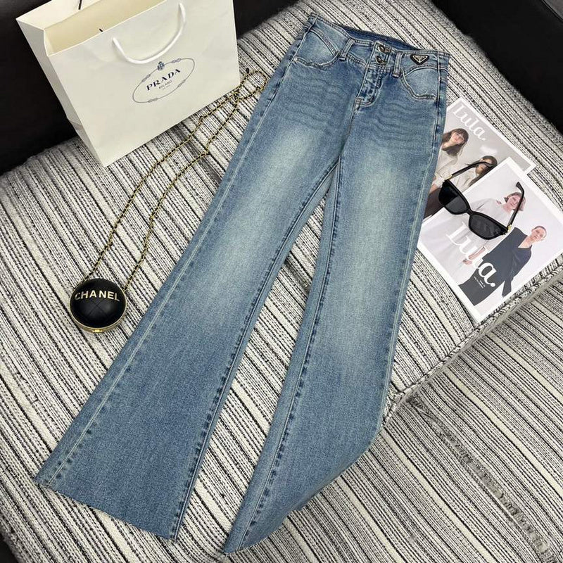 Prada High-Waisted Flared Jeans
