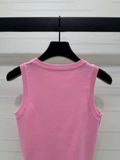 Miu Miu Logo Embellished Tank Top