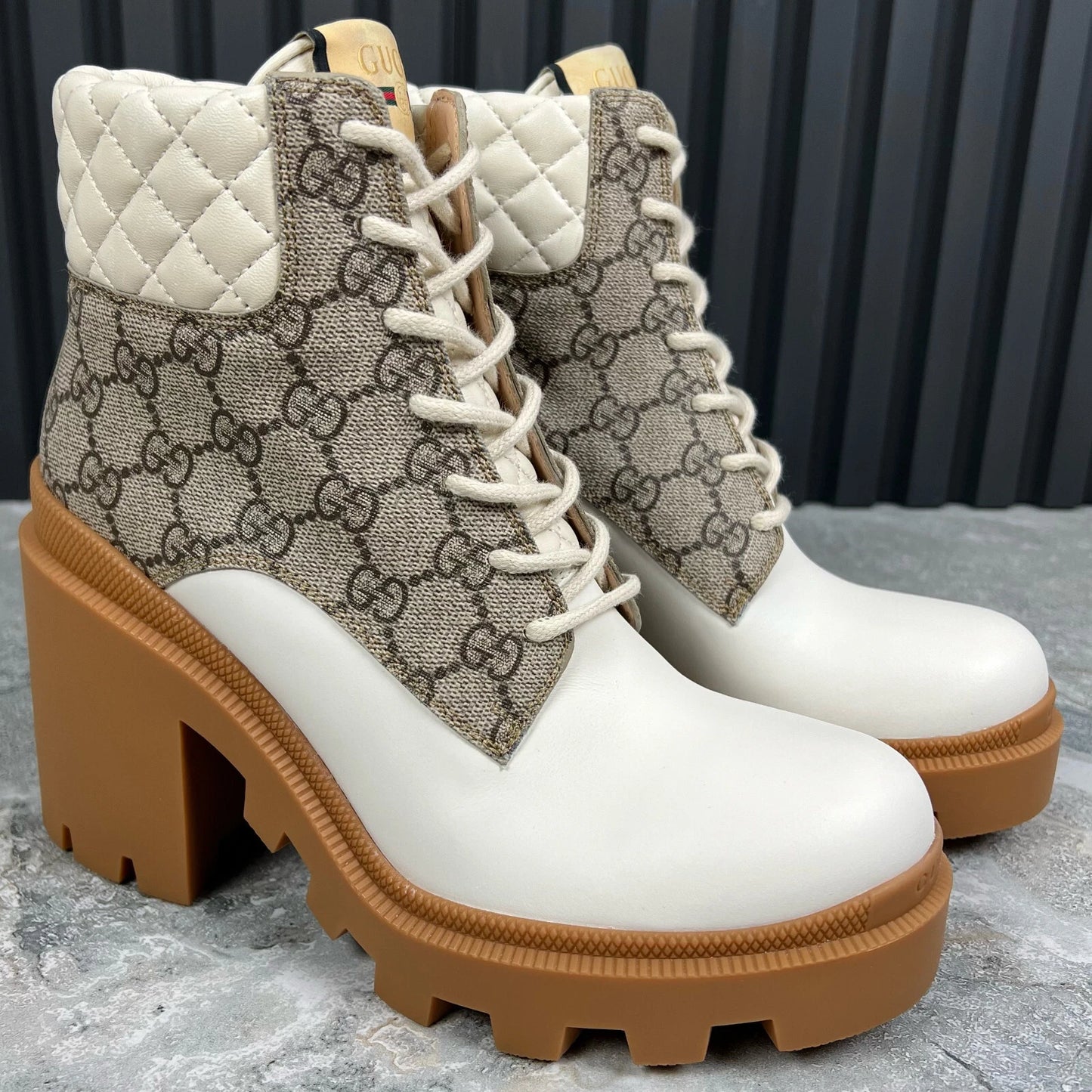 Gucci Apollo GG Supreme Boots and GG Dionysus Medium Shoulder Bag