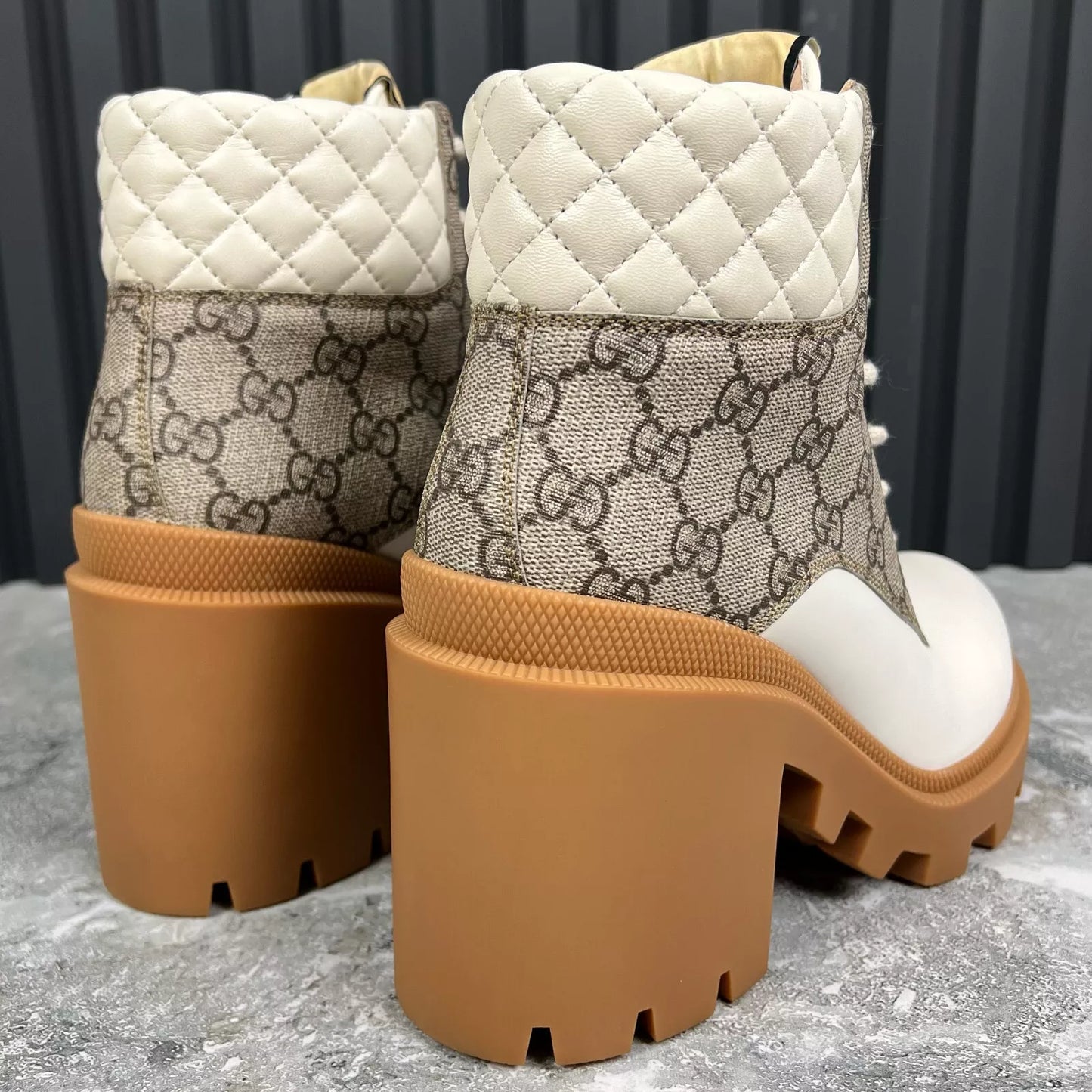 Gucci Apollo GG Supreme Boots and GG Dionysus Medium Shoulder Bag